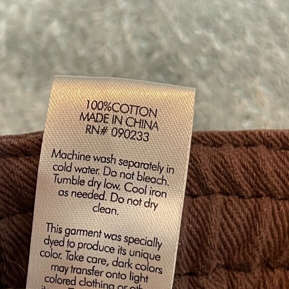 Pacsun Women Elastic Waist Baggy Loose Mid Rise Cargo Heavyweight Jean S Brown - Picture 10 of 10